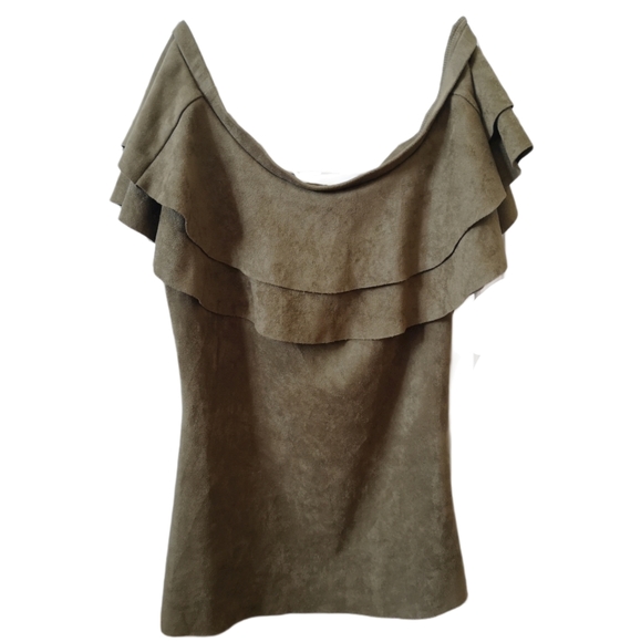 Green Off-the-shoulder Boho top - Picture 4 of 9